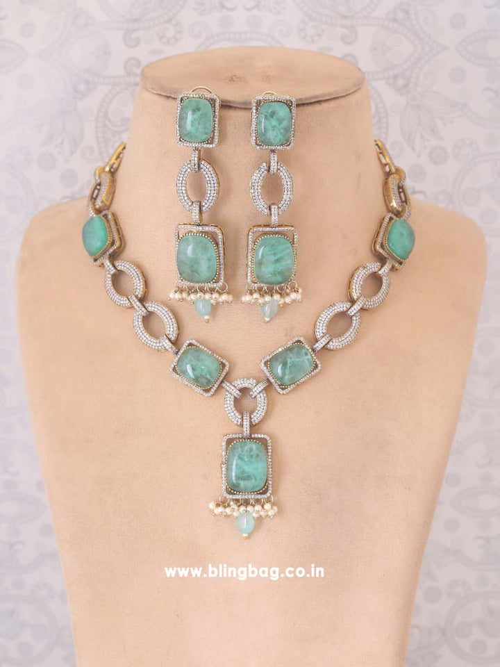 Mint Caitlin Zirconia Jewellery Set