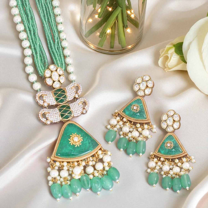 Mint Caoimhe Kundan Jewellery Set - EOSS