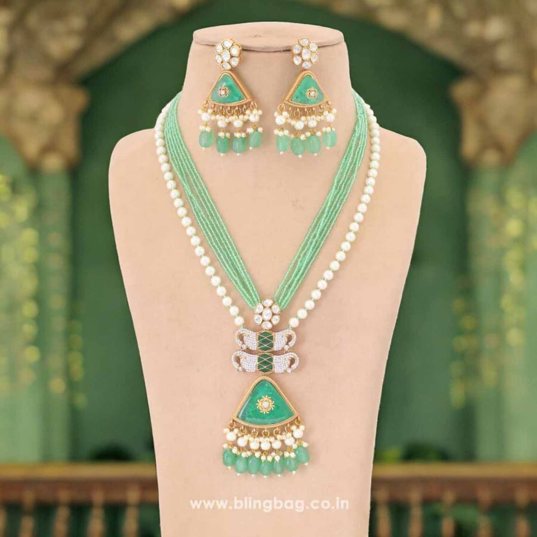 Mint Caoimhe Kundan Jewellery Set - EOSS