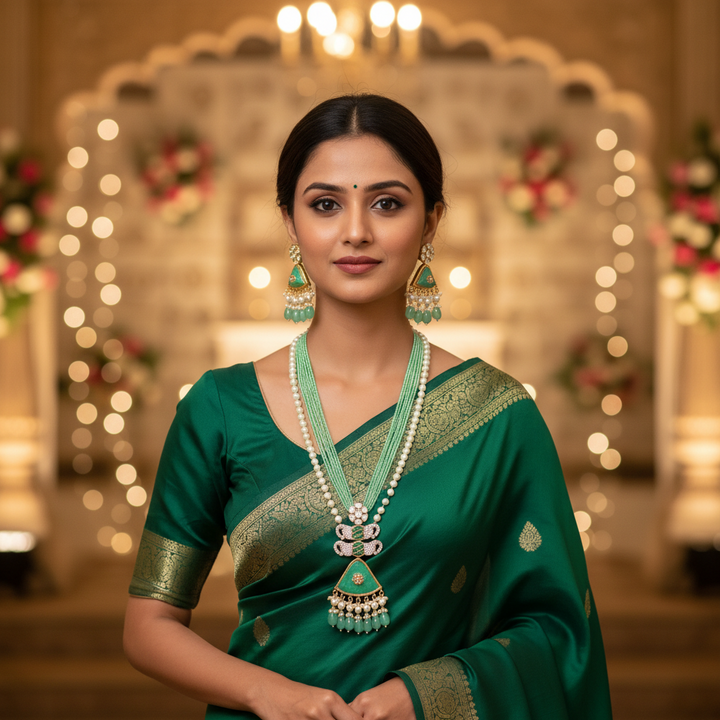 Mint Caoimhe Kundan Jewellery Set - EOSS