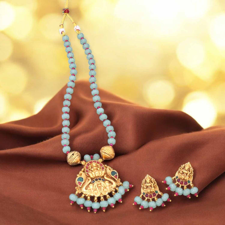 Mint Chandrika Temple Jewellery Set - New Arrival