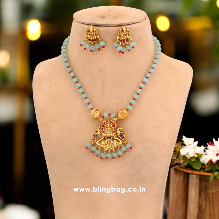 Mint Chandrika Temple Jewellery Set - New Arrival