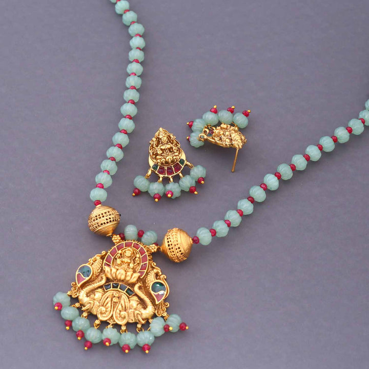 Mint Chandrika Temple Jewellery Set - New Arrival