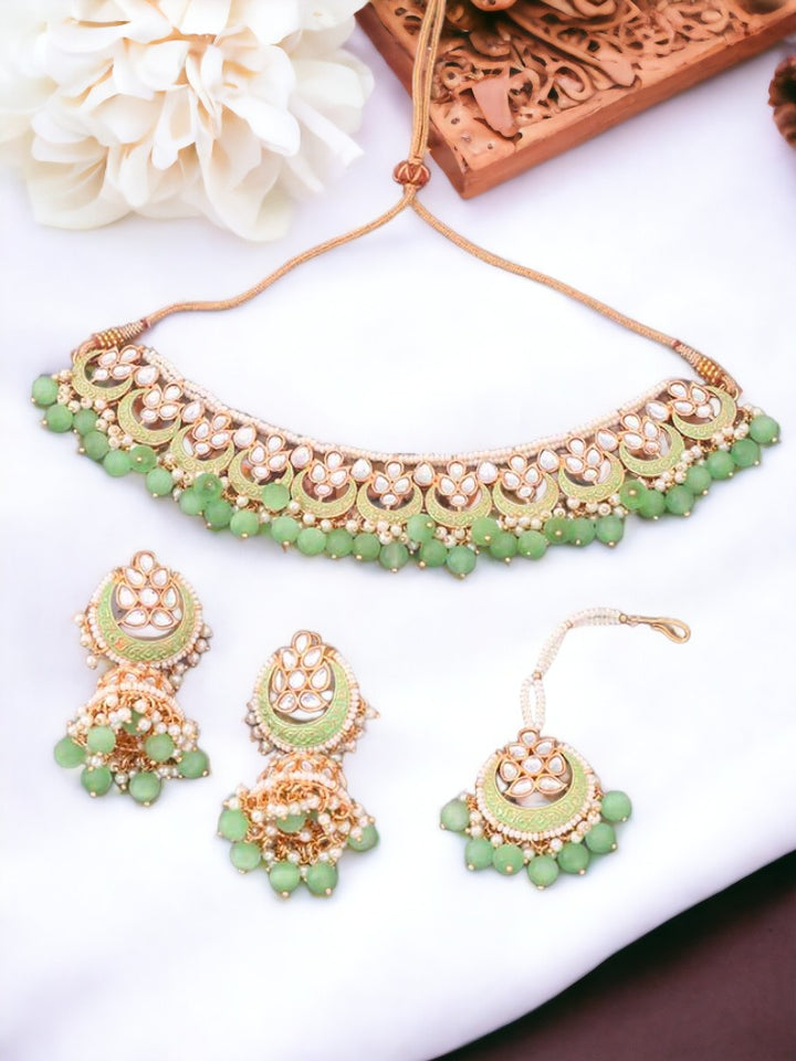Mint Dhisana Kundan Jewellery Set
