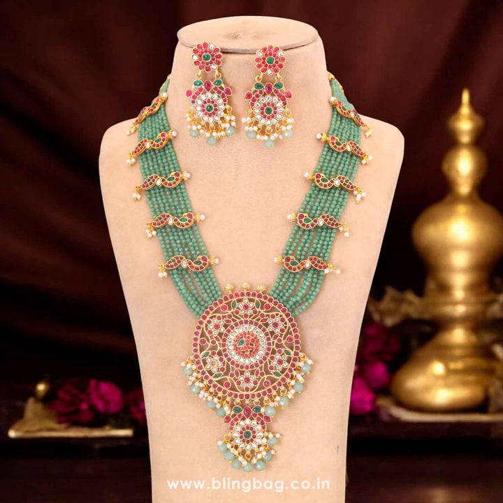 Mint Gaurangi Antique Jewellery Set - New Arrival