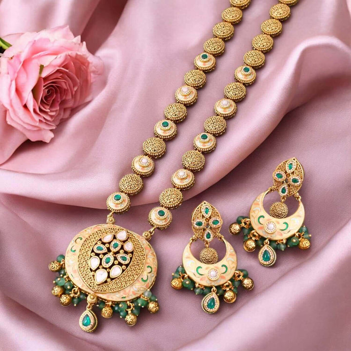 Mint Harshita Antique Rajwadi Set