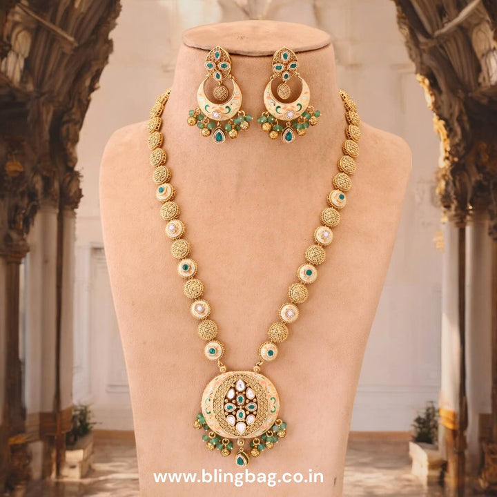 Mint Harshita Antique Rajwadi Set