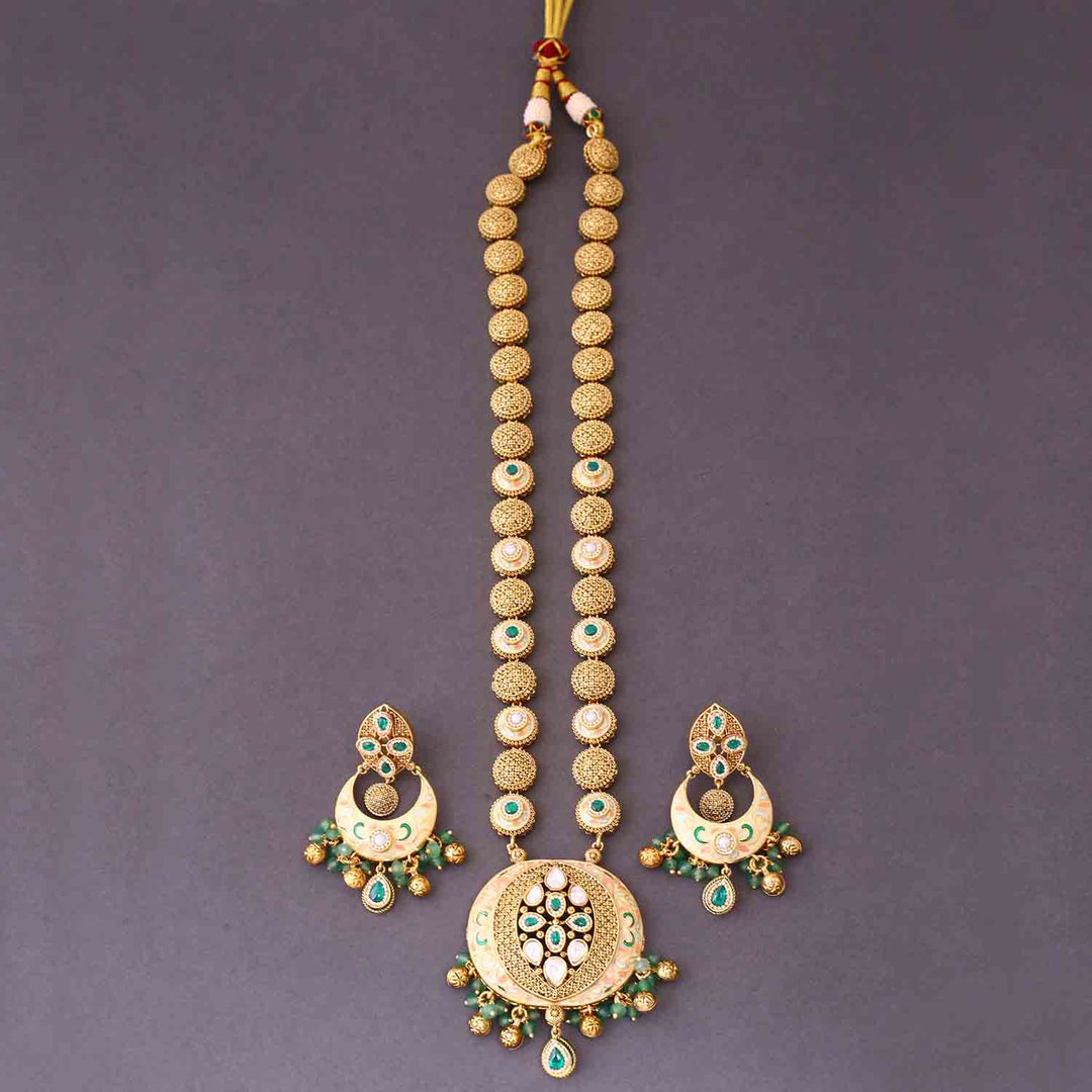 Mint Harshita Antique Rajwadi Set - Main Image