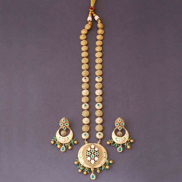 Mint Harshita Antique Rajwadi Set