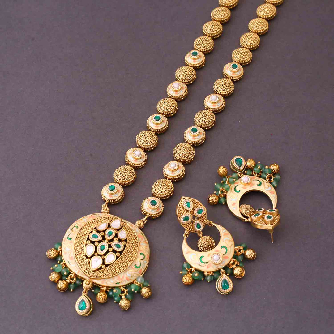 Mint Harshita Antique Rajwadi Set