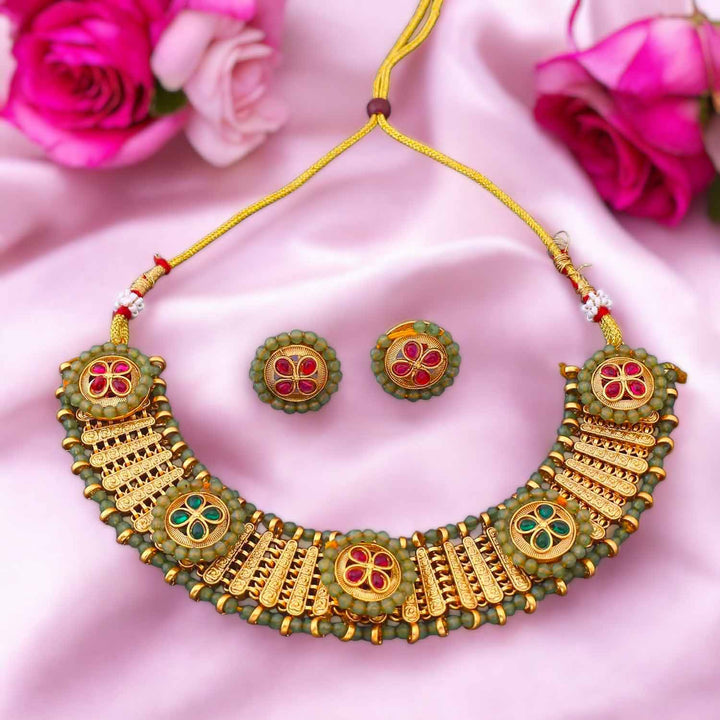 Mint Hrudina Antique Jewellery Set - New Arrival