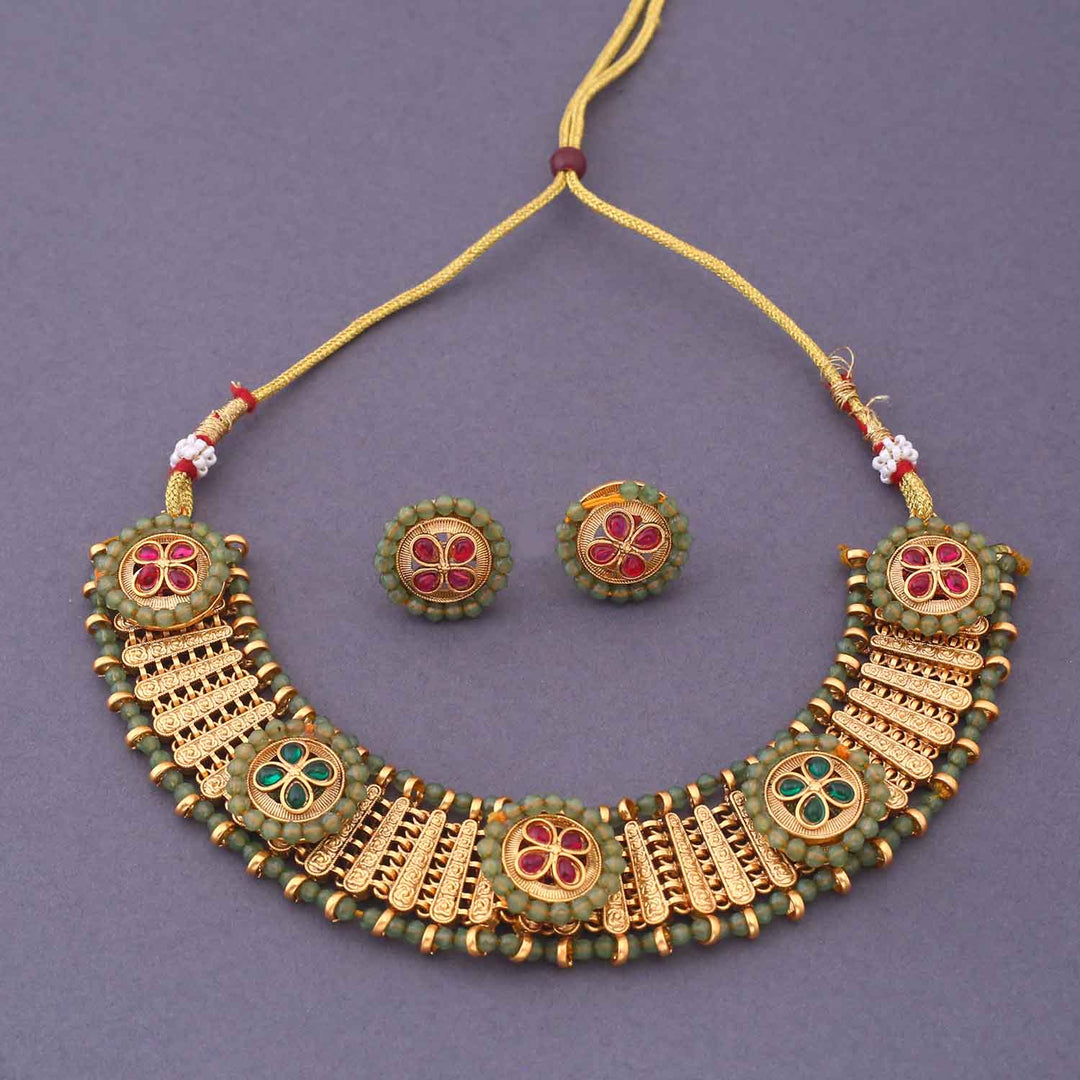 Mint Hrudina Antique Jewellery Set - New Arrival