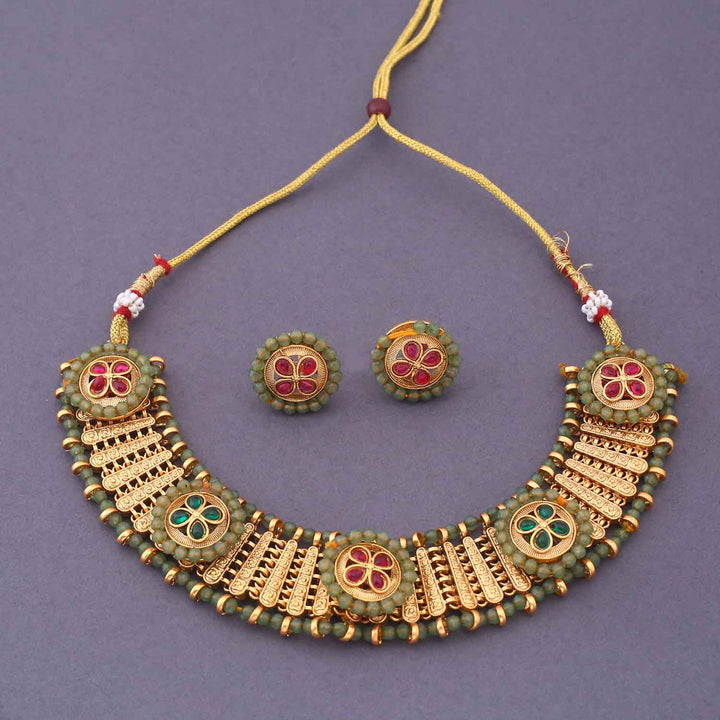 Mint Hrudina Antique Jewellery Set - New Arrival