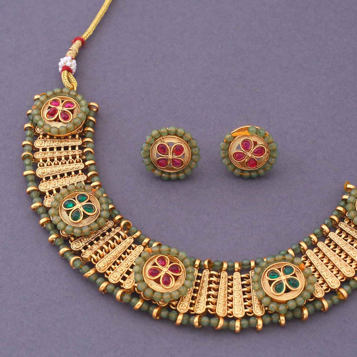 Mint Hrudina Antique Jewellery Set - New Arrival