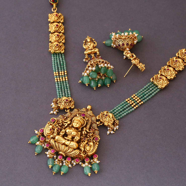 Mint Kamesvari Temple Jewellery Set- New Arrival