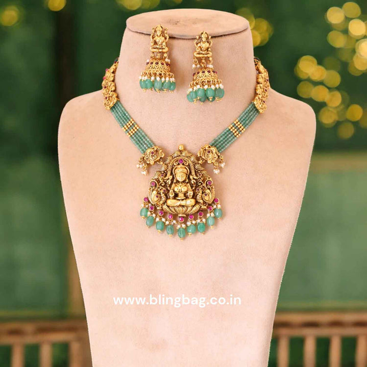 Mint Kamesvari Temple Jewellery Set- New Arrival