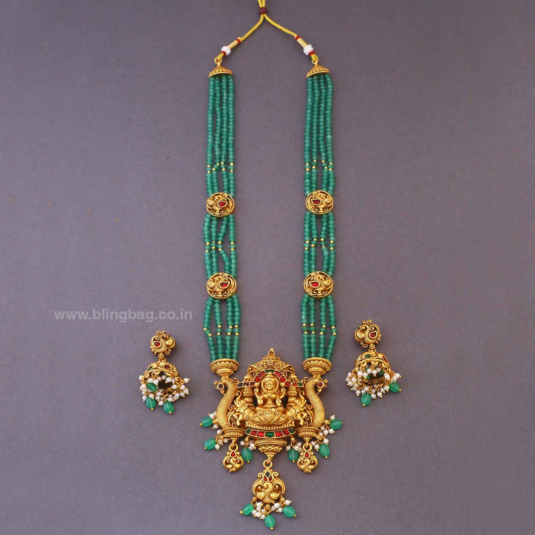 Mint Katyayani Temple Jewellery Set - New Arrival