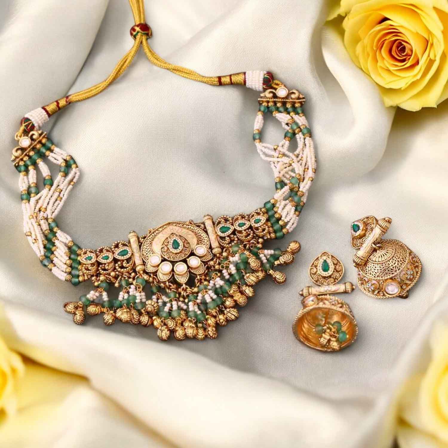 Mint Mahathi Antique Rajwadi Set – Bling Bag
