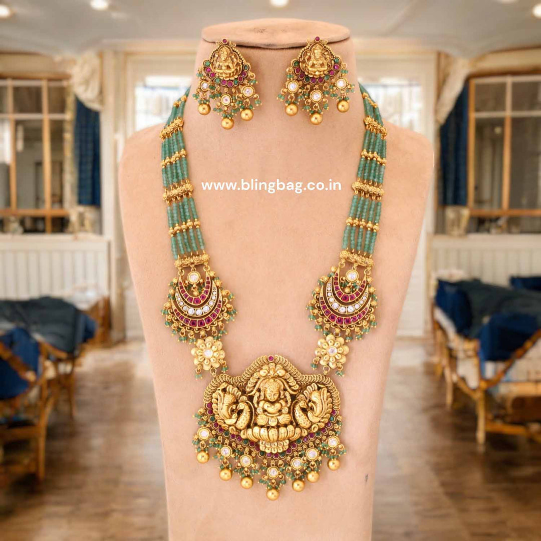 Mint Manasa Temple Jewellery Set - New Arrival