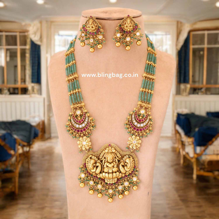 Mint Manasa Temple Jewellery Set - New Arrival