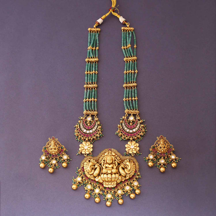 Mint Manasa Temple Jewellery Set - New Arrival