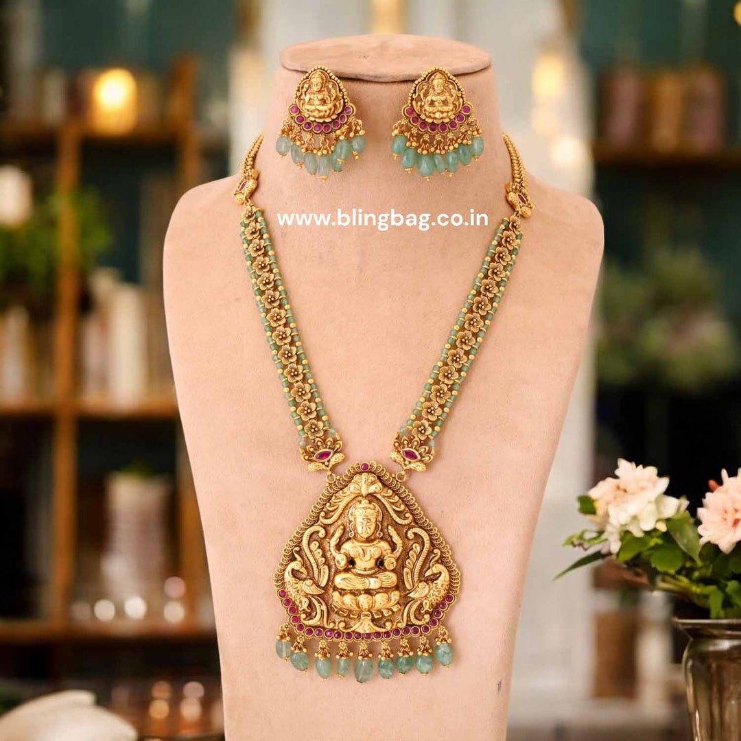 Golden Mangala Temple Jewellery Set- New Arrival