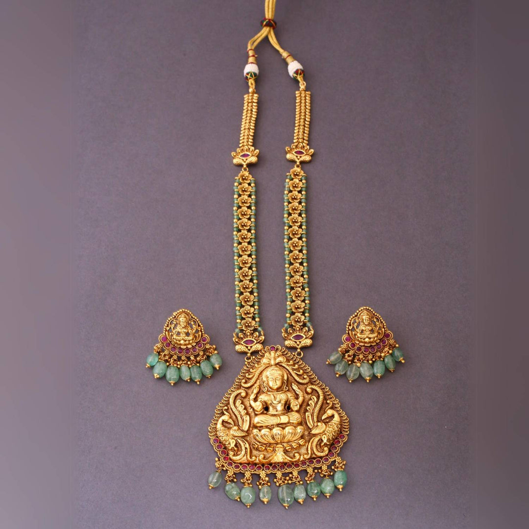 Golden Mangala Temple Jewellery Set- New Arrival