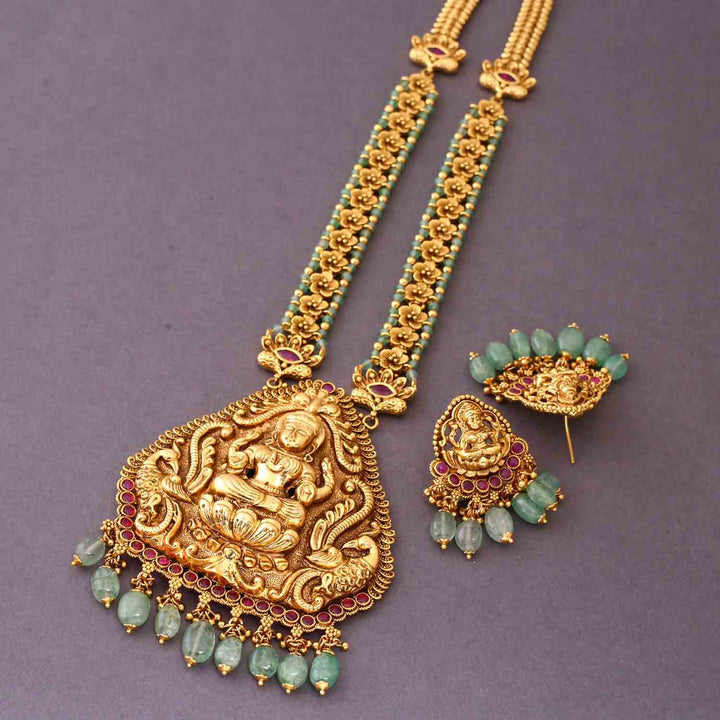 Golden Mangala Temple Jewellery Set- New Arrival