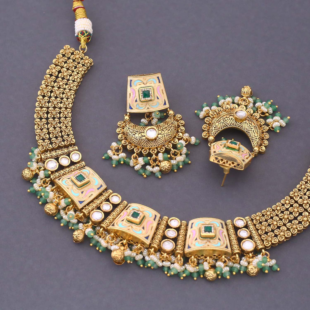 Mint Mirva Hasli Antique Rajwadi Set