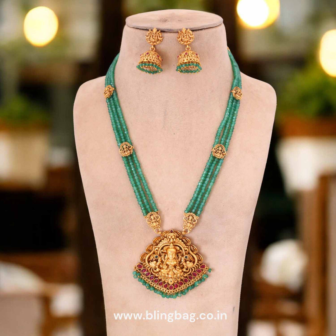 Mint Nityananda Temple Jewellery Set- New Arrival