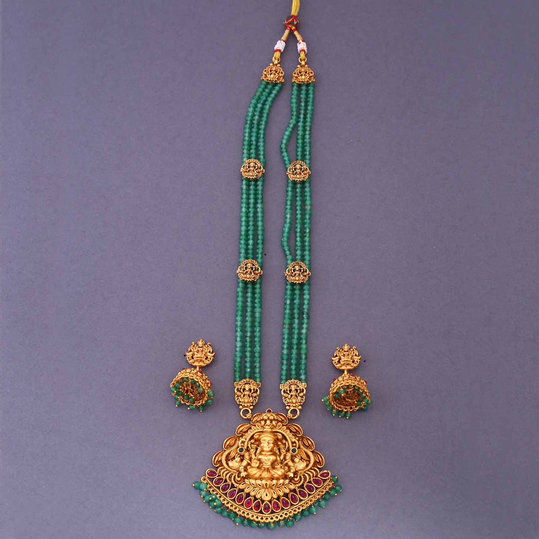 Mint Nityananda Temple Jewellery Set- New Arrival
