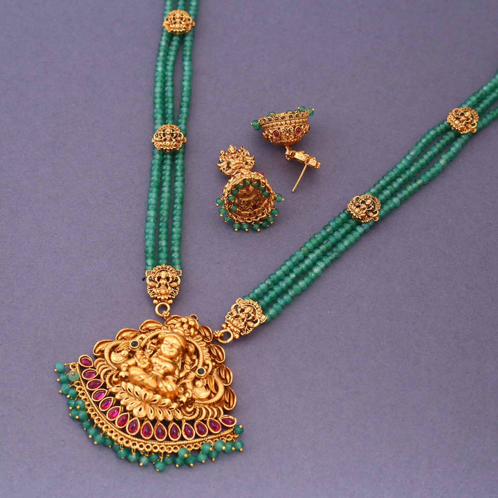 Mint Nityananda Temple Jewellery Set- New Arrival