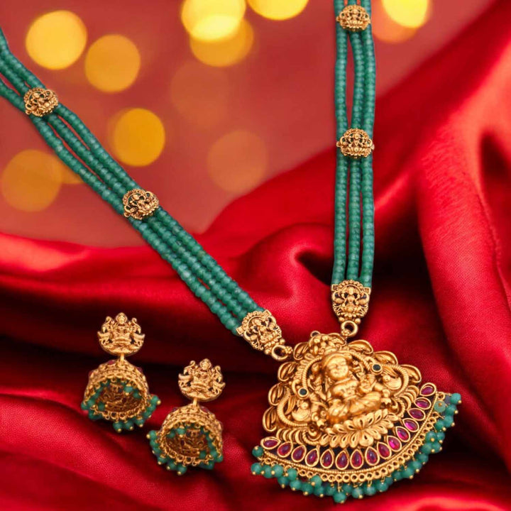 Mint Nityananda Temple Jewellery Set- New Arrival