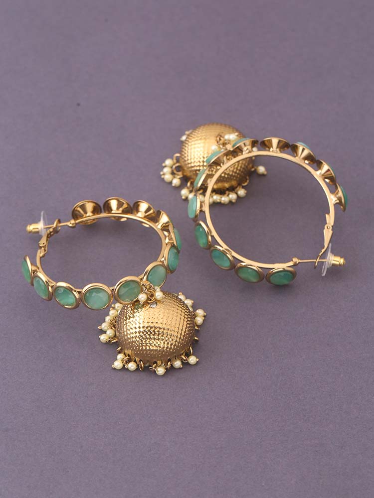 Mint Perry Ethnic Jhumkis