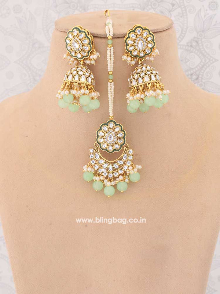 Mint Pranami Kundan Kundan Jewellery Set
