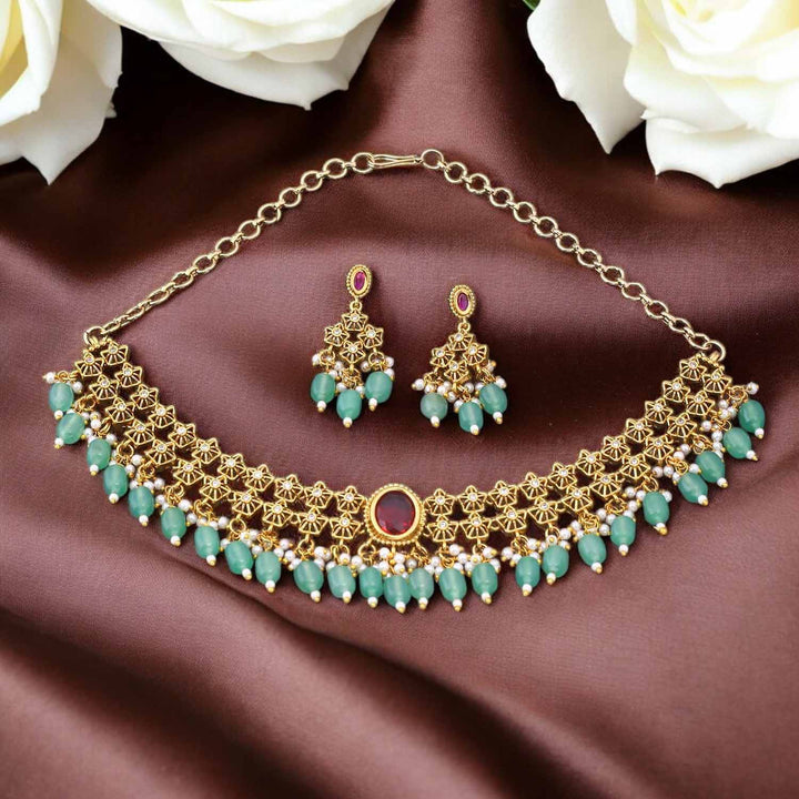 Mint Praveya Antique Jewellery Set - New Arrival