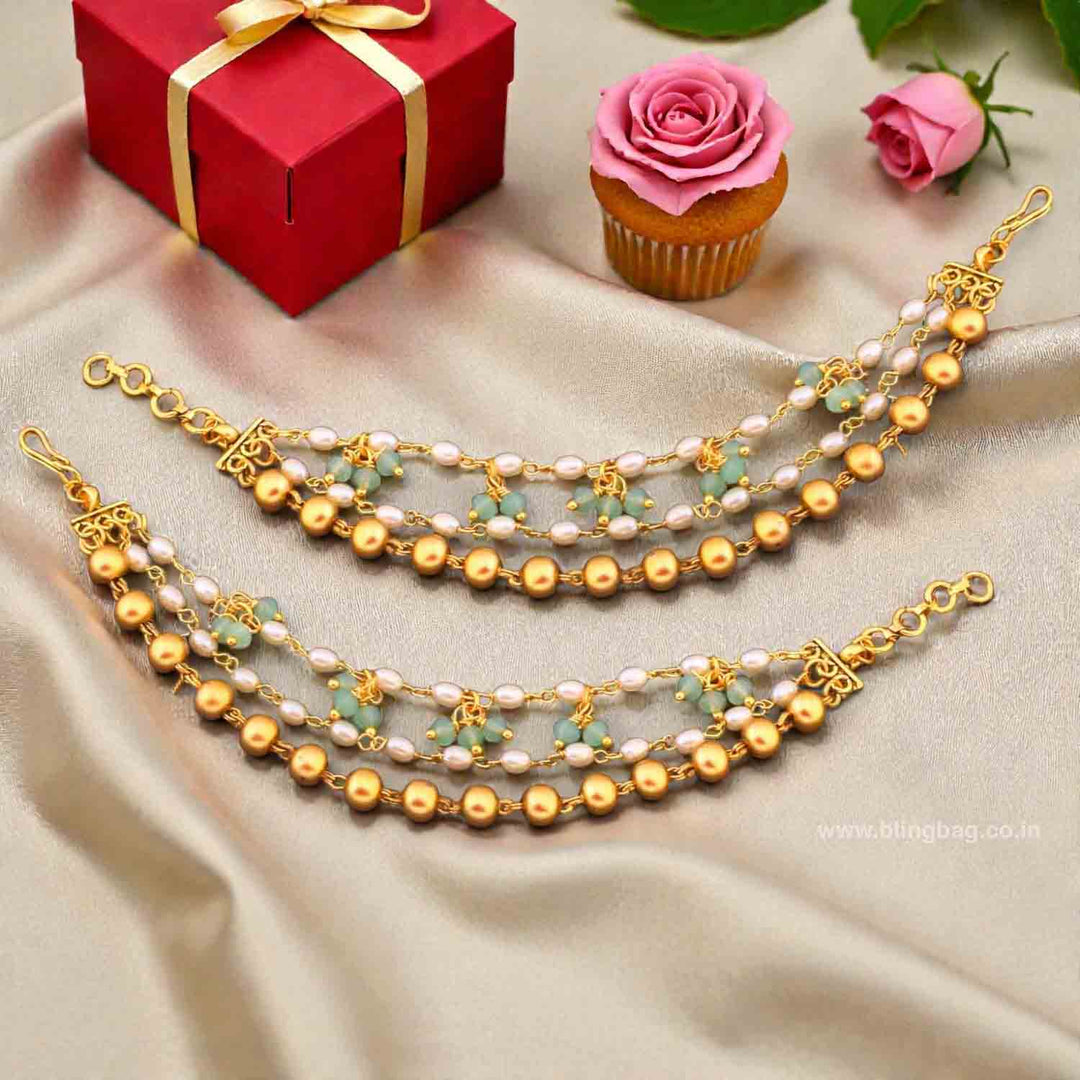 Mint Radheeka Antique Ear Chain