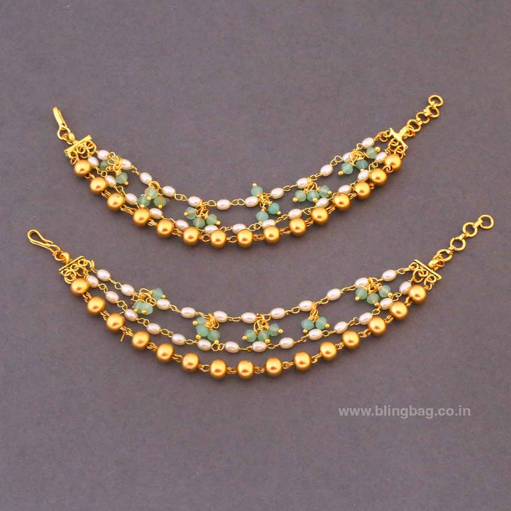 Mint Radheeka Antique Ear Chain