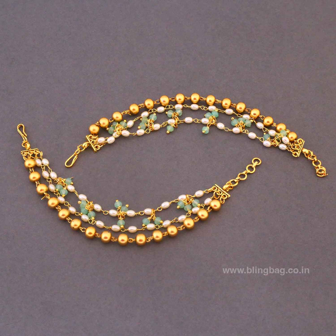 Mint Radheeka Antique Ear Chain