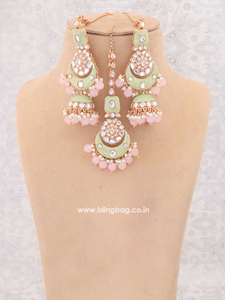 Mint Rohira Kundan Jewellery Set