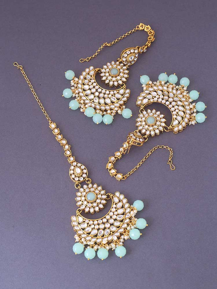 Mint Roshni Maang Tikka Set