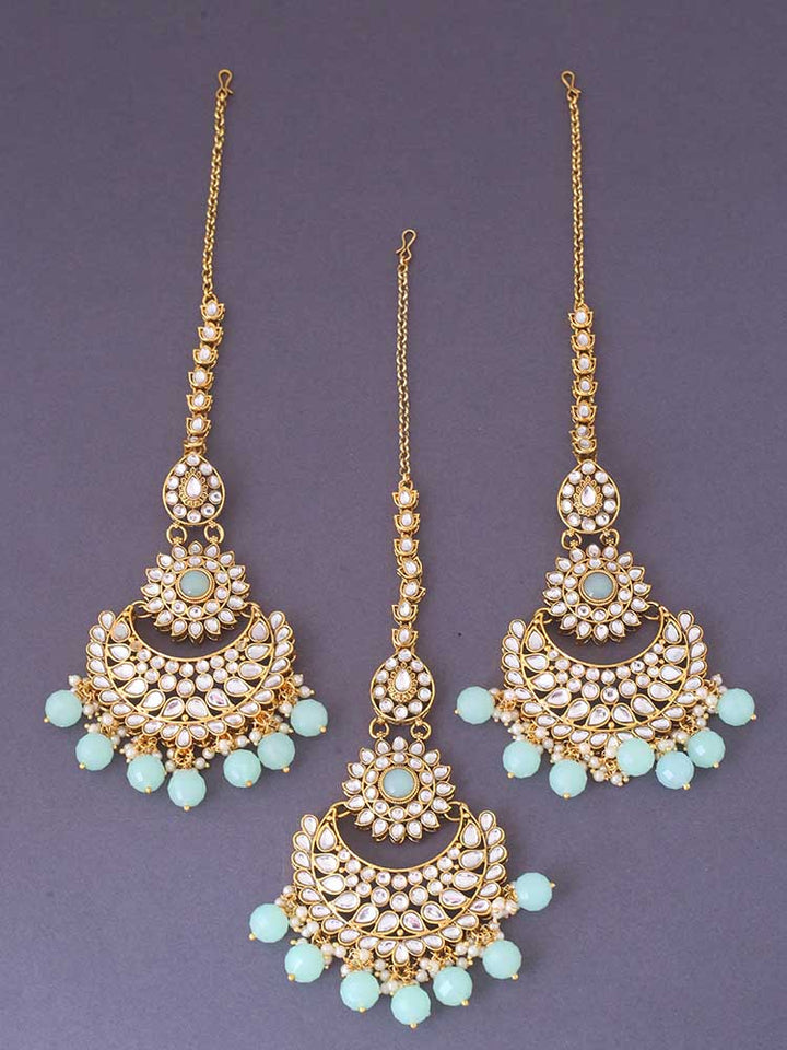 Mint Roshni Maang Tikka Set