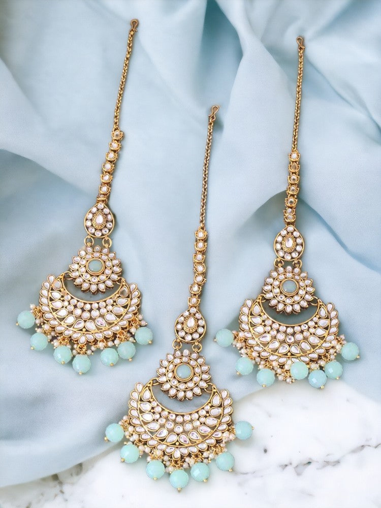 Mint Roshni Maang Tikka Set