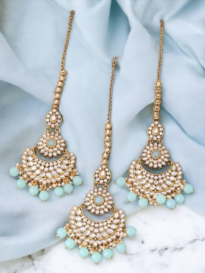 Mint Roshni Maang Tikka Set