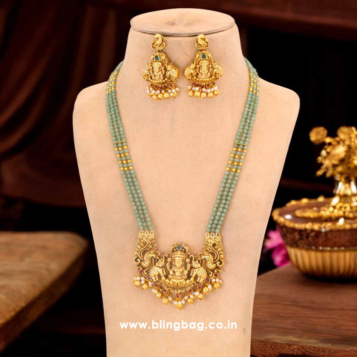 Mint Rudrani Temple Jewellery Set - New Arrival