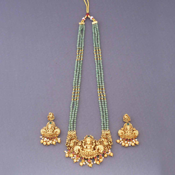 Mint Rudrani Temple Jewellery Set - New Arrival