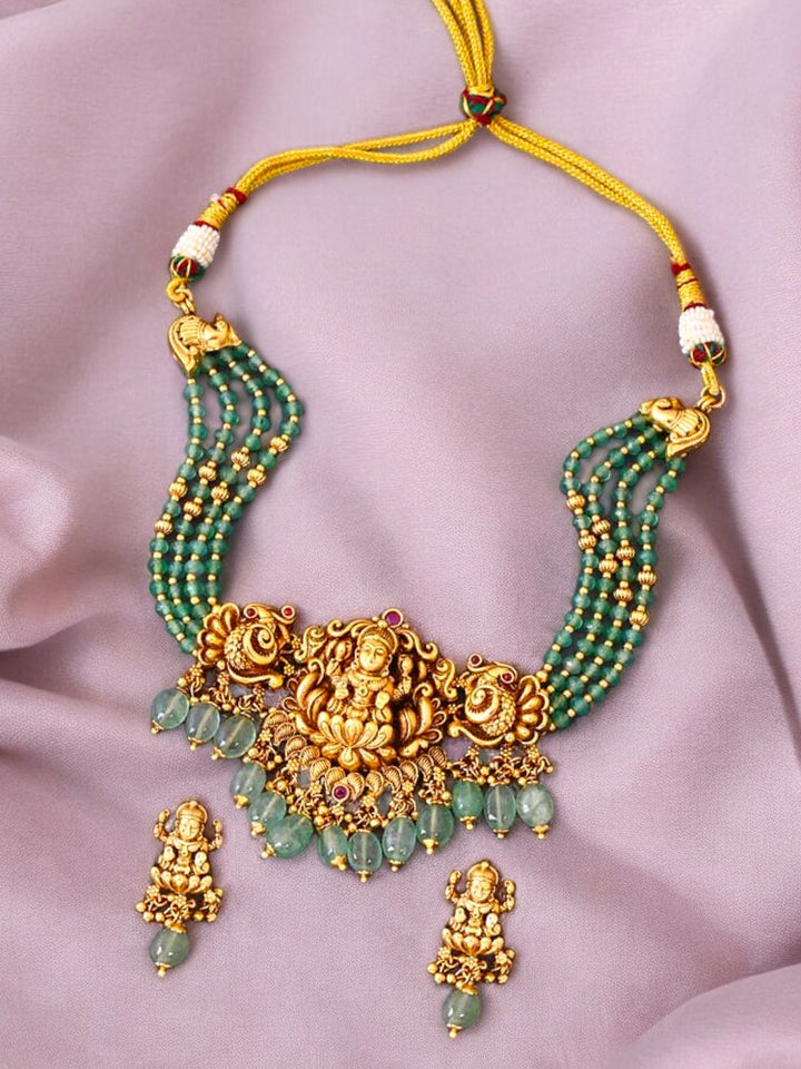 Mint Rudveda Temple Jewellery Set