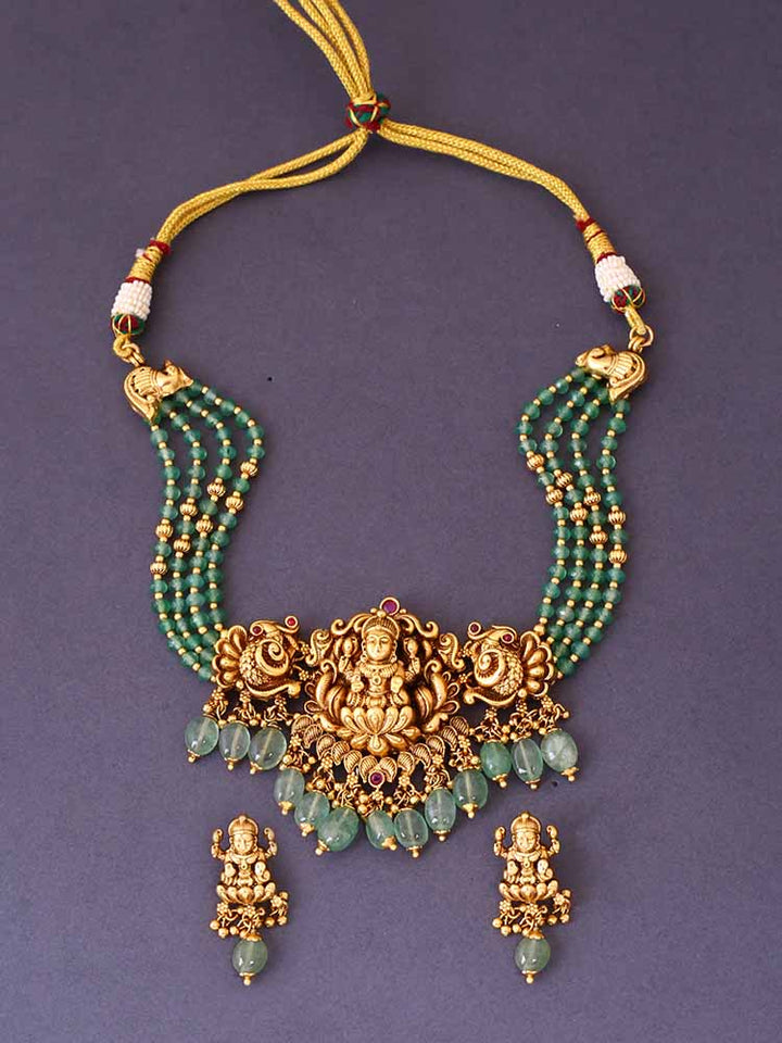 Mint Rudveda Temple Jewellery Set