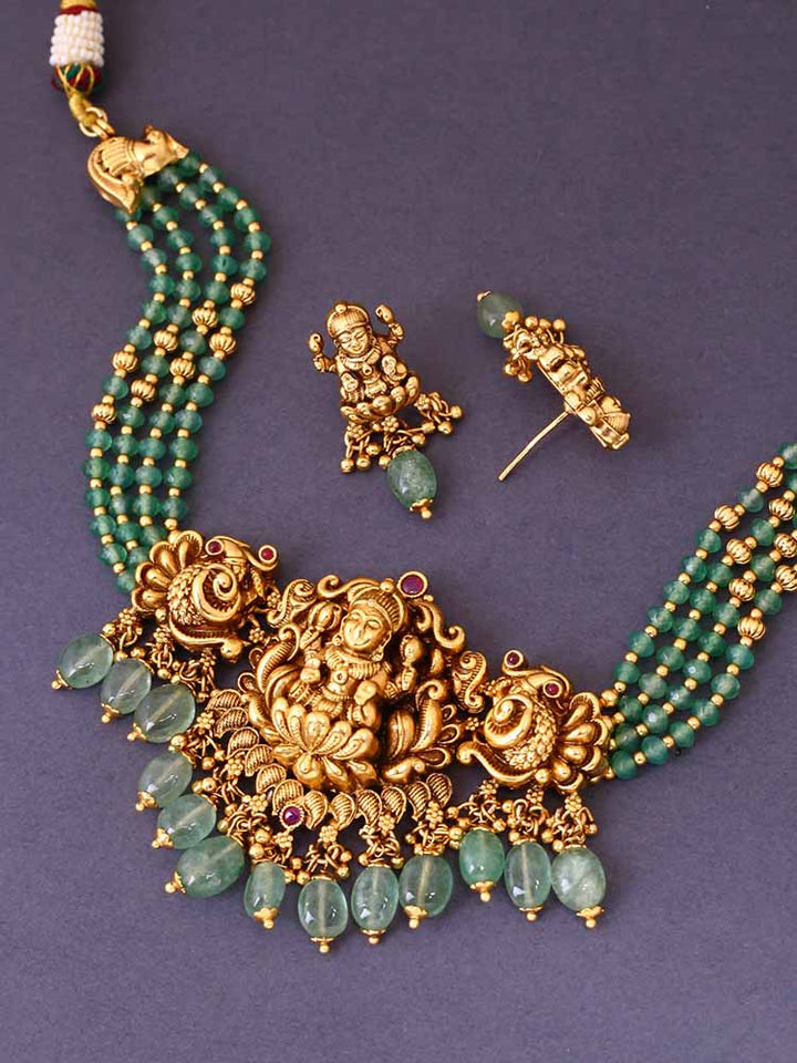 Mint Rudveda Temple Jewellery Set