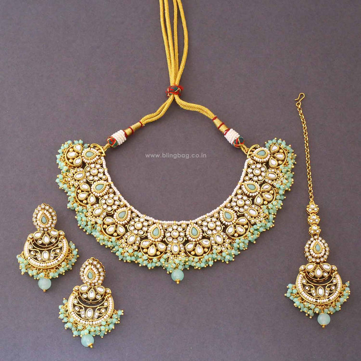Mint Ruvika Kundan Jewellery Set - New Arrival